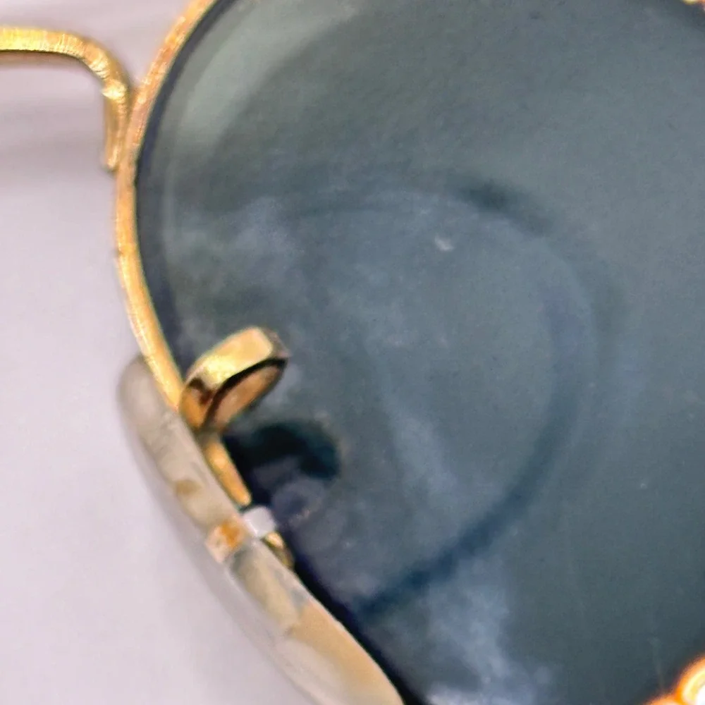 Vintage 80s Ray-Ban Sunglasses 58-14 Gold G-15‎ Glass Metal B&L